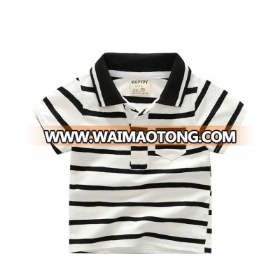 CC0108 Boys Polo Shirt 2017 Summer New Arrives Casual Short Sleeve Breathable Soft Lapel Stripe Cotton Kids Polo Shirt