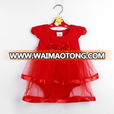 Summer cute baby girls dress designs net yarn dress