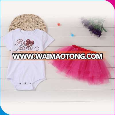 BS020501-BR Over 6 Years Experience Custom Wholesale New Design Baby Jumpsuit, Romper Set With Skirt