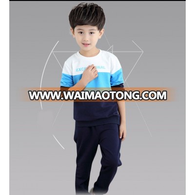 Autumn 2017 Childrens Boys Tee Shirt Long sleeved T Solid Cotton T-shirt