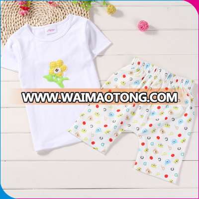 BS041701 export baby clothes baby girl clothes summer 100% cotton short sleeve