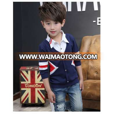 CC0223 2017 year spring and autumn hot style children clothes 100% cotton Printed knitted shirt