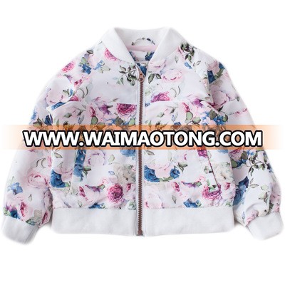 BS026039 2017 Children's Coat The European And American Style Girl Rose Flower Short Jacket