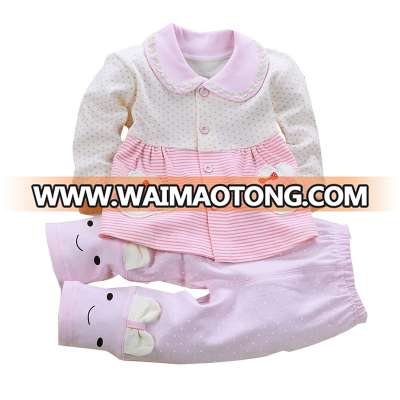 Newborn Baby girl clothes spring autumn baby clothes set cotton Kids infant clothing Long Sleeve Outfits 2Pcs baby tracksuit Set