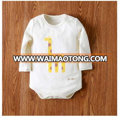 BS170719 Natural organic cotton baby clothing baby long sleeve connecting body clothing newborn