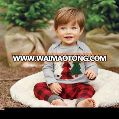 Hot and sour peculiar Christmas clothing foreign trade children's clothing children's clothes boys baby Christmas tree suits